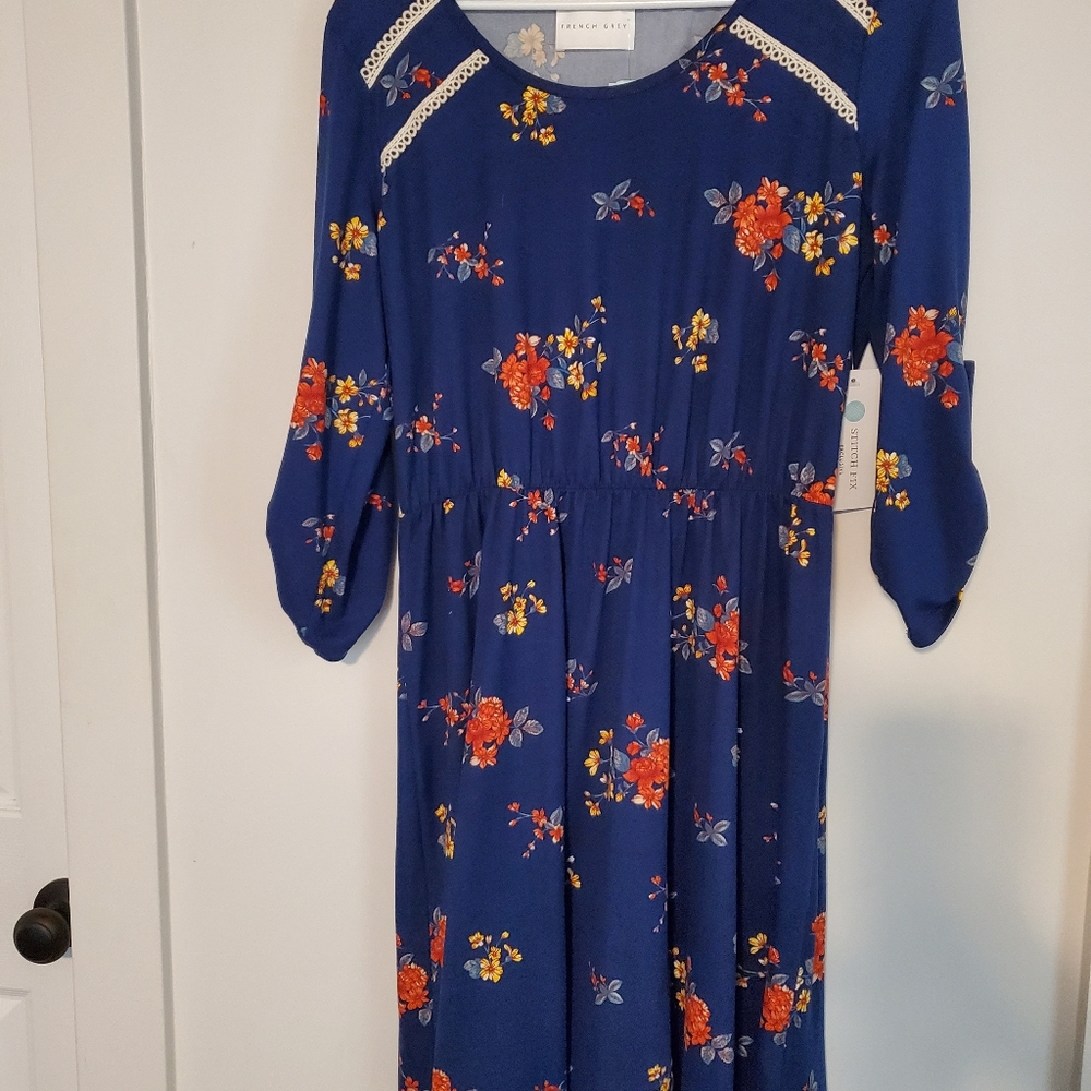 Candace Crochet Detailes Brush Knit Dress